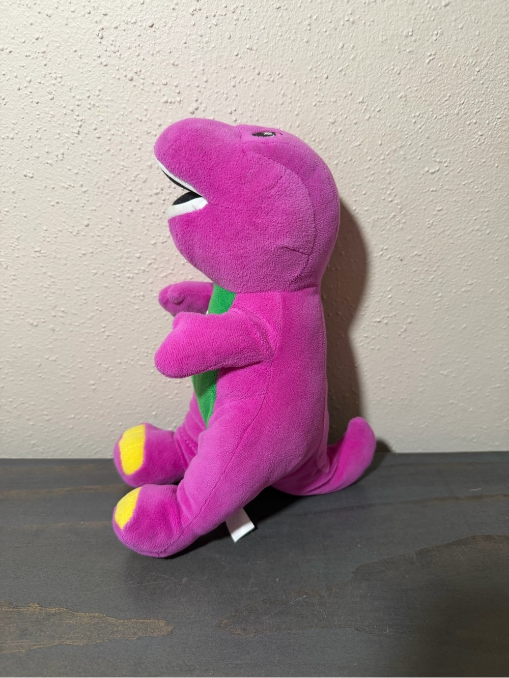 Fisher-Price Barney “I Love You” Dinosaur Plush Stuffed Toy Purple Green Vintage - Picture 2 of 7